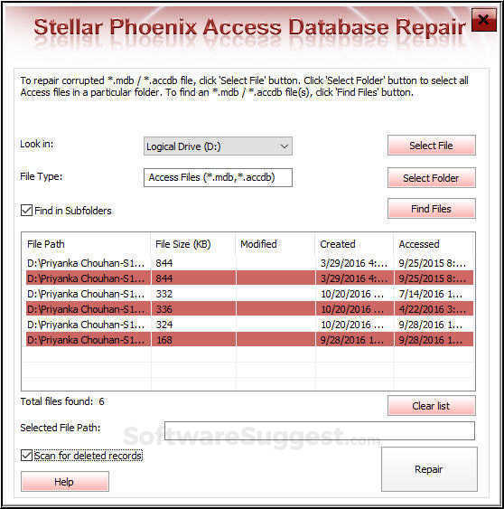 Stellar Repair for Access Screenshot1